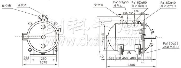 圓形靜態(tài)真空干燥機結(jié)構(gòu)示意圖